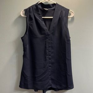 Nic + Zoe Navy Sleeveless Blouse Size M